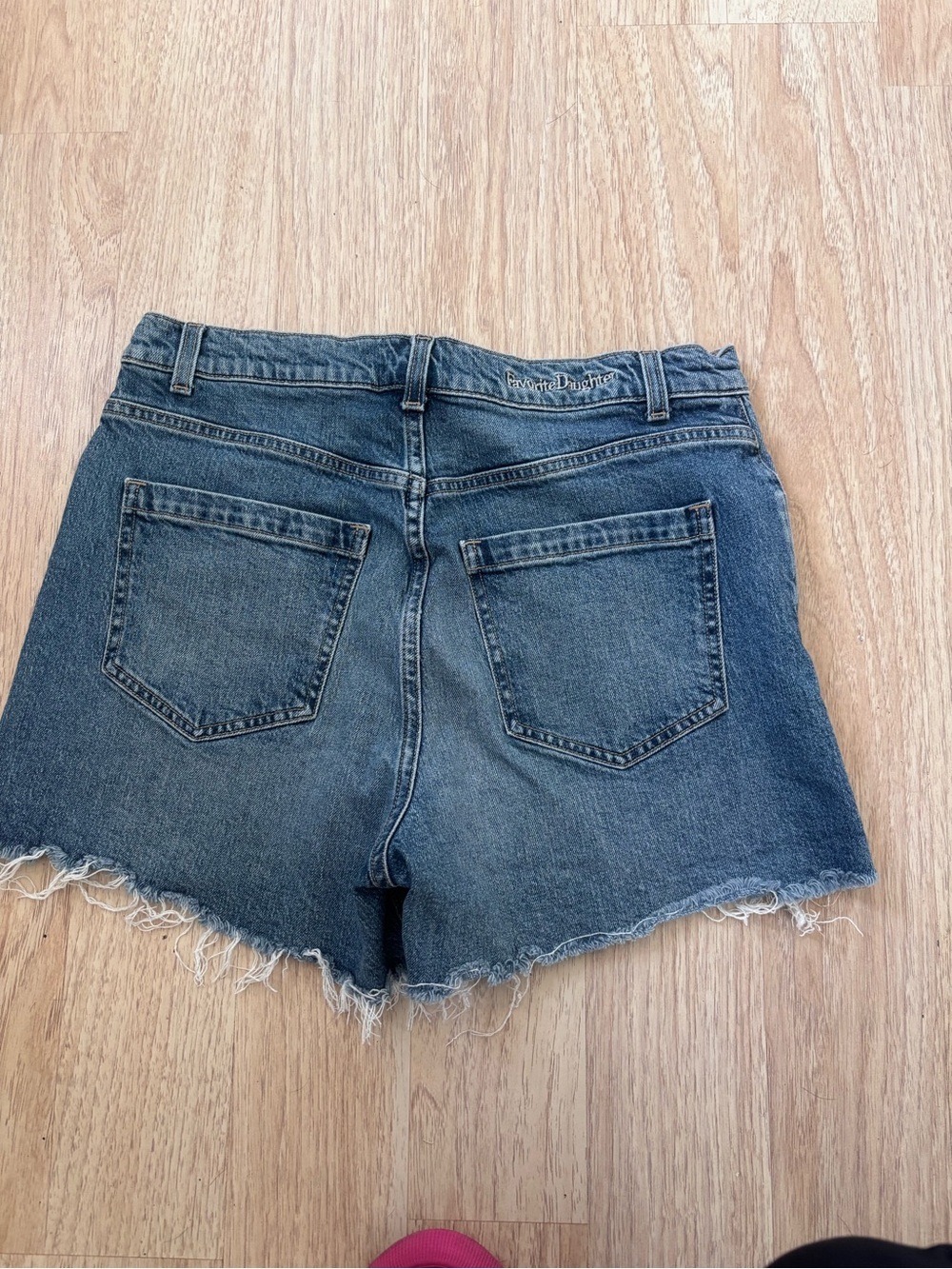 Favorite Daughter Blue Jordie Super High Rise Cut Off Denim Short Women's 30 - Picture 4 of 6